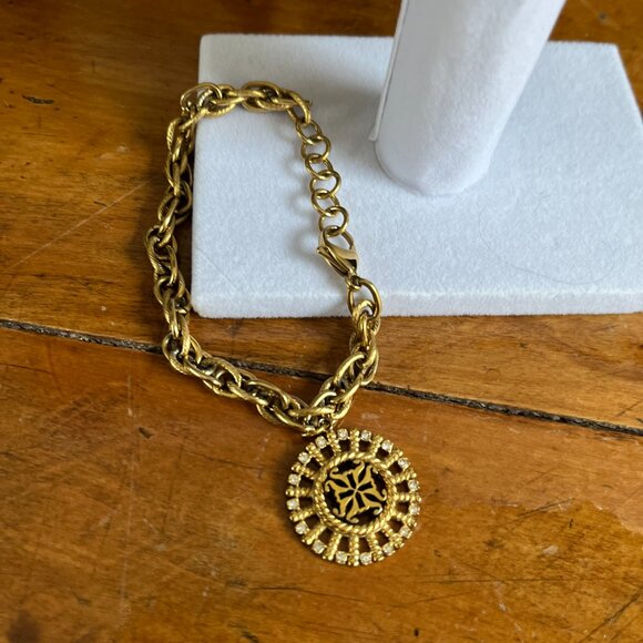 Rustic Cuff Logo Charm Silver OR Gold Byzantine You Pick 1or Both - Picture 4 of 12